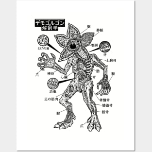 Demogorugon Anatomy - Lines Posters and Art